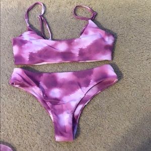 A purple tie dye bikini!